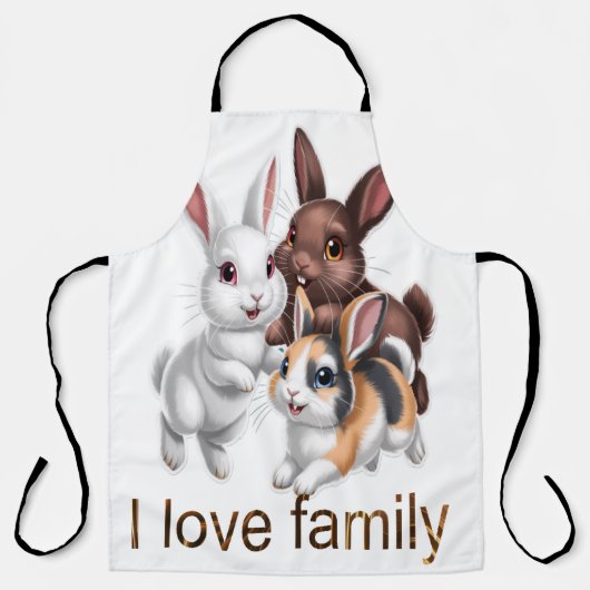 Tablier Famille de lapins  (Recto)