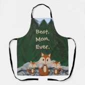 Tablier Famille de renards adorable (Recto)