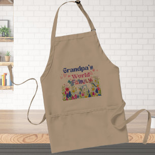 Tablier "Famille du monde de grand-père" Grand-père floral
