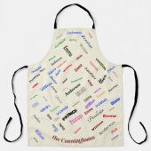 Tablier Famille Mot Cloud Noël Suprême (Recto)