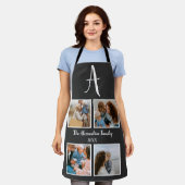 Tablier Famille personnalisée 4 photo collage modèle (Porté)