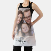 Tablier Famille Photo Superposition Monogramme Nom initial (Insitu)