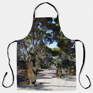 Tablier Famille Wallaby Australienne Sur L'Île De Kangaroo
