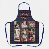 Tablier Family Christmas Plaid Personalized Photo Collage (Recto)