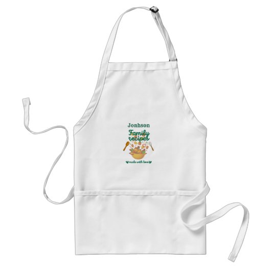 Tablier Family Recipes Kitchen Apron (Devant)