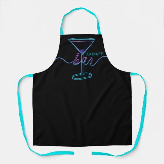 Tablier Fancy Script Fun Colonnes Fun Bar Aprons (Recto)