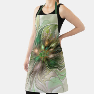 Tablier Fantaisie Abstraite Moderne Fleur Fractale Colorée