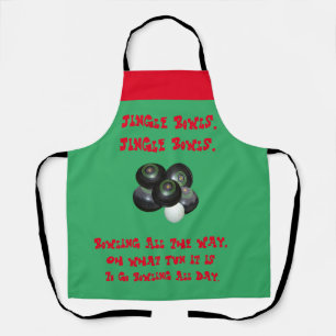 Tablier Fantaisie pelouse Bowls Noël,
