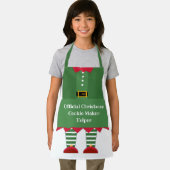 Tablier Fantastique Noël Cookie Maker Helper Elf Vert Roug (Insitu)