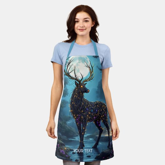 Tablier Fantasy Cute Moon Deer Night (Porté)