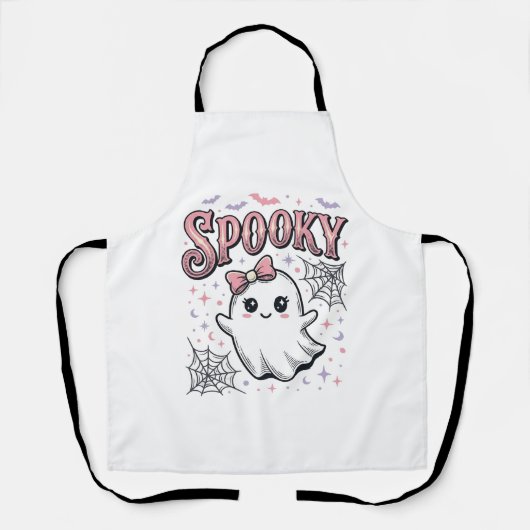 Tablier Fantôme Mignon Effrayant Design de Chemise Hallowe (Recto)