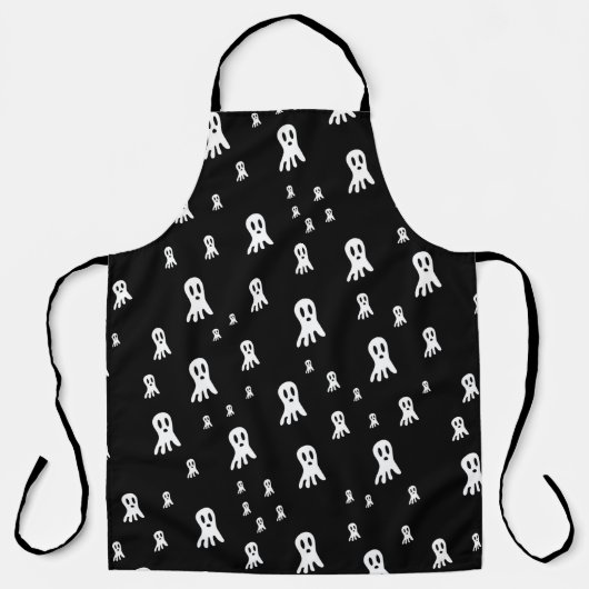 Tablier Fantômes d'Halloween foncé (Recto)