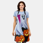 Tablier Fantômes et Citrouilles d'Halloween (Porté)