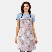 Tablier Fantômes roses et éléments d'Halloween Motif sans (Porté)