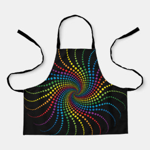 Tablier Fascinante spirale arc-en-ciel