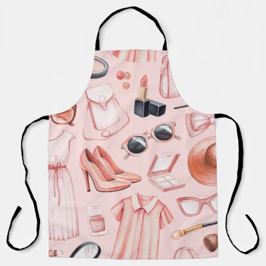 Tablier Fashion illustrations. Seamless pattern (Recto)