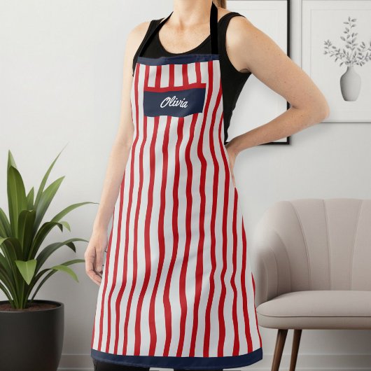 Tablier Fashionable Long Patterned Apron for Men and Women