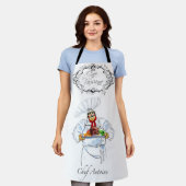 Tablier Fat French Chef Serving Gourmet Dinner Paris Cafe (Porté)