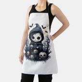 Tablier Faucheur Chibi encapuchonné Halloween - Fan Dark W (Insitu)