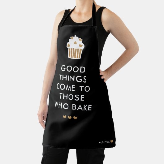 Tablier Faux Gold Cupcake Good Things Baking Ajouter un no (Insitu)
