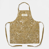 Tablier Faux Golden Yellow Parties scintillant Texture Loo (Recto)