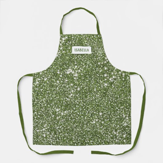 Tablier Faux Green Parties scintillant Texture Look Avec N (Recto)