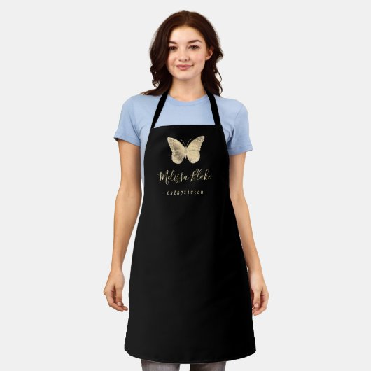 Tablier faux papillon en or (Porté)