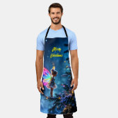 Tablier Fée de Noël Forêt d'hiver magie festive (Porté)