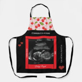 Tablier Félicitations Mamie, Sonogramme Bébé Bientôt (Recto)