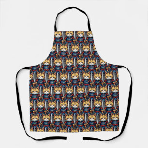 Tablier Feline Samurai Warrior