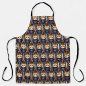 Tablier Feline Samurai Warrior (Recto)