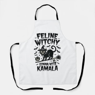 Tablier Feline Witchy votera Kamala Halloween