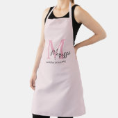 Tablier féminin personnalisé rose minimal (Insitu)