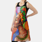 Tablier Femme africaine avec cire tissu traditionnel (Insitu)