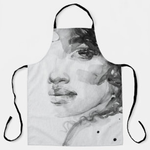 Tablier femme afro-américaine. illustration de mode beauté