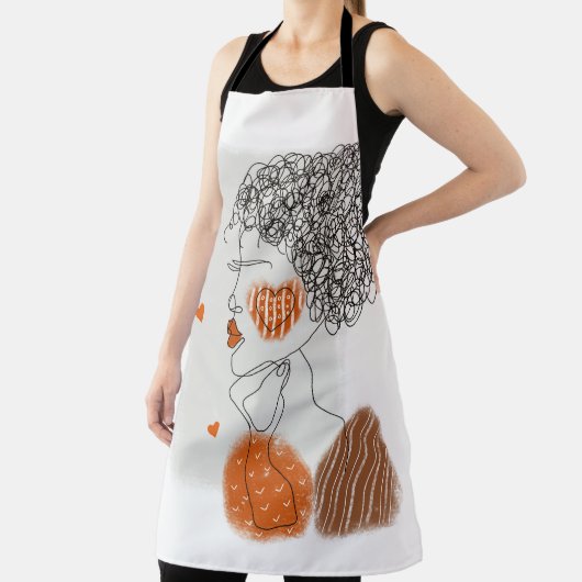 Tablier Femme de mode : Lignes noires Graphiques (Insitu)