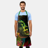 Tablier Femme de Neon vibrante, Gros plan (Porté)