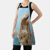 Tablier Femme en Champairie robe couleur bleu esthétique (Insitu)