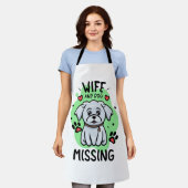 Tablier Femme et chien manquants (Porté)