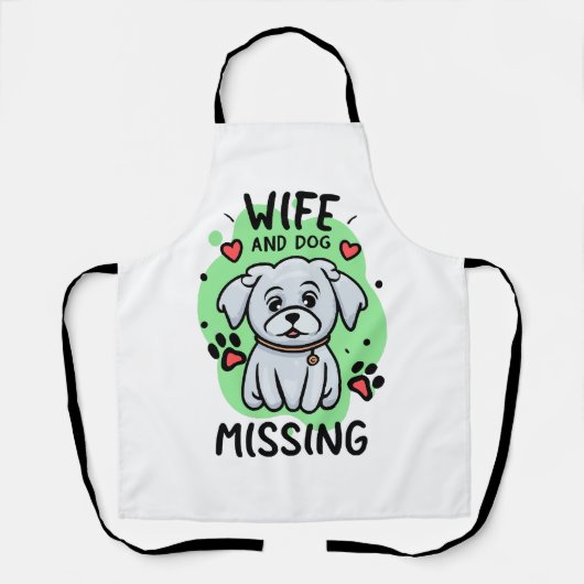 Tablier Femme et chien manquants (Recto)