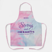 Tablier Femme FORTE ET COURAGEUSE | Monogramme (Recto)