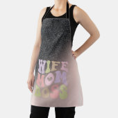 Tablier Femme Maman Boss Black Parties scintillant Ombre R (Insitu)