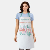 Tablier Femme Maman Meilleure vie Cadeau pour Maman Cuisin (Porté)