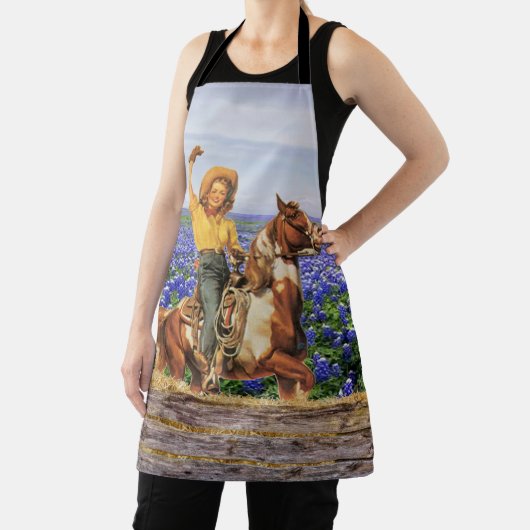 Tablier Femme Occidentale vintage À L'Escapade Du Cheval ( (Insitu)