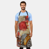 Tablier Femme parisienne : Tour Eiffel Retro. (Porté)