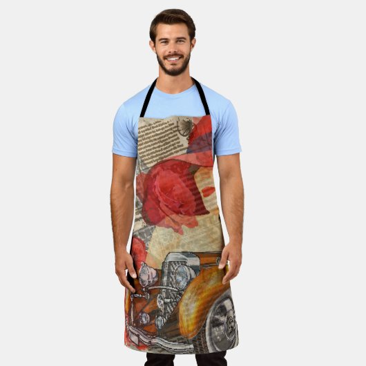 Tablier Femme parisienne : Tour Eiffel Retro. (Porté)