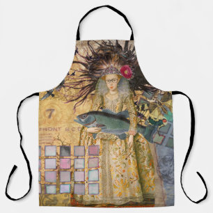 Tablier Femme Poisson Vintage Gothique Classique