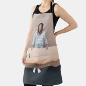 Tablier Femme portant gris et blanc rayé à manches longues (Insitu)