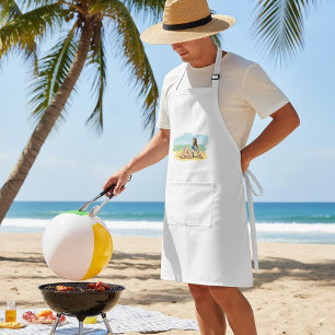 Tablier Femme prenant un bain de soleil