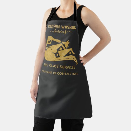 Tablier Fenêtre de lavage à pression noire et or (Insitu)